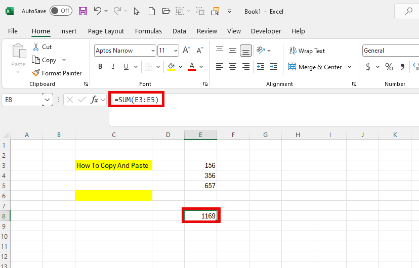 screenshot of copy and paste values in MS Excel | ExcelOvernight.com